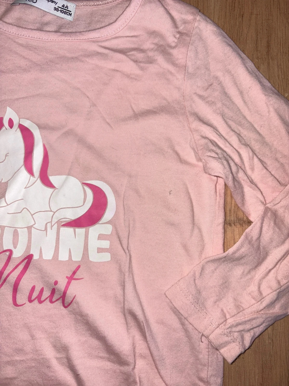 Unicorn pink FPC high top pajama t-shirt size 4 years – photo 2